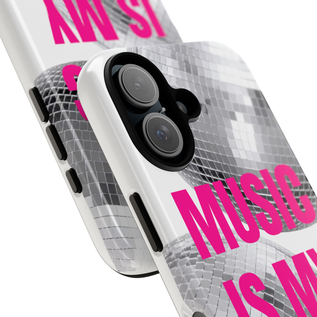 "Music Is My Drug" Disco Mirrorball Designed phone case