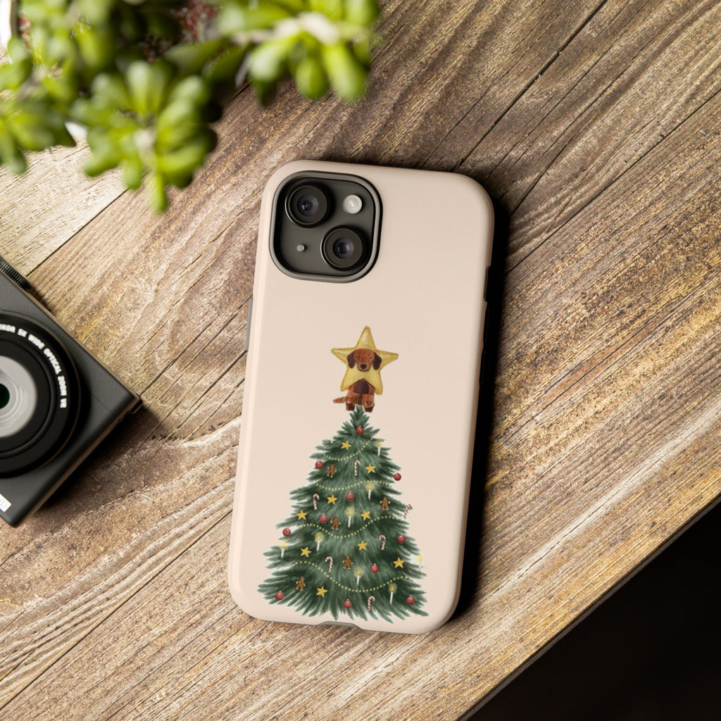 Christmas Tree Tough Phone Case with Star Tree Topper