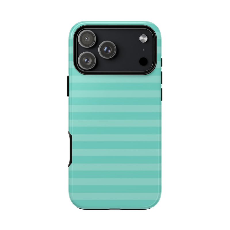 Aqua Mint Striped Phone Case