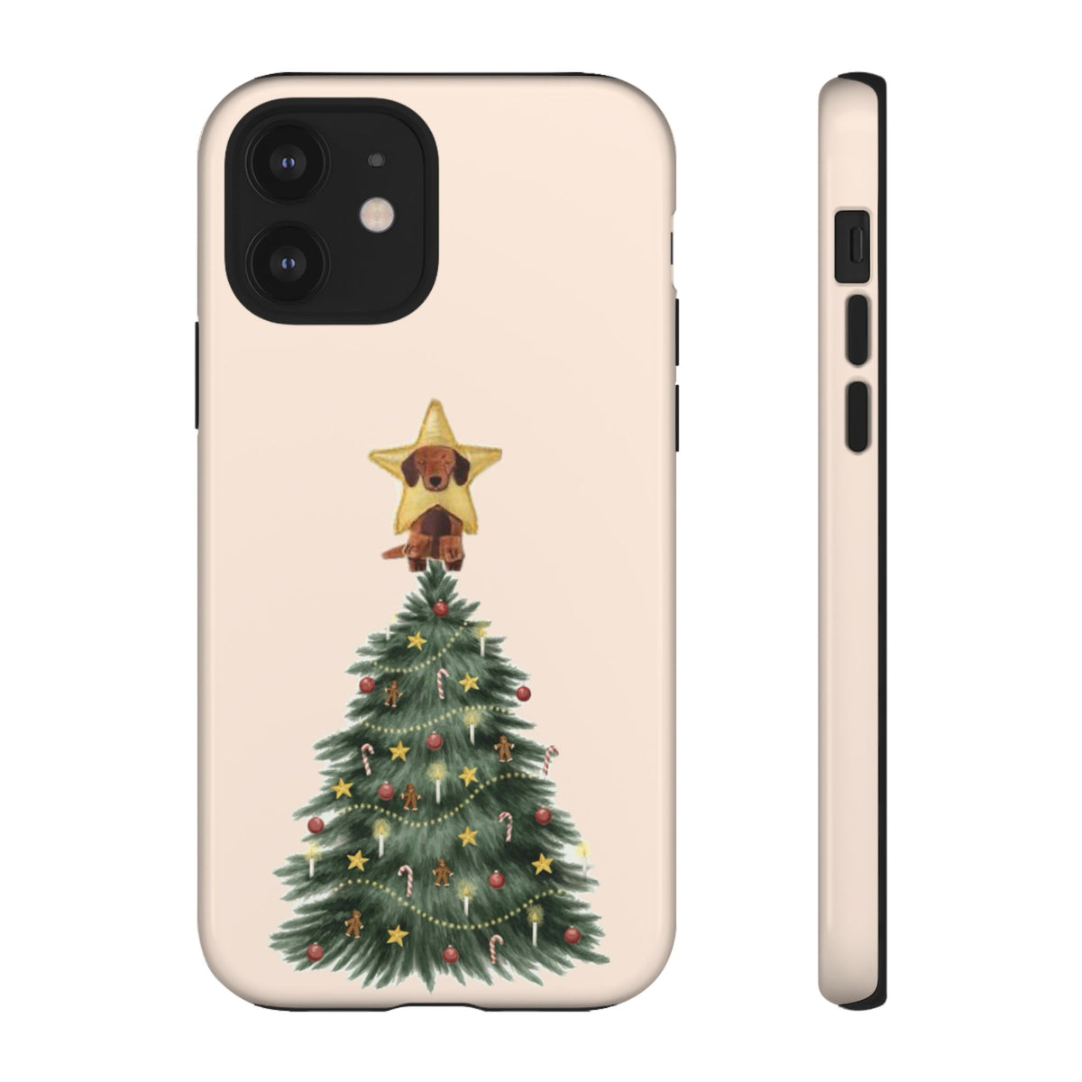 Christmas Tree Tough Phone Case with Star Tree Topper