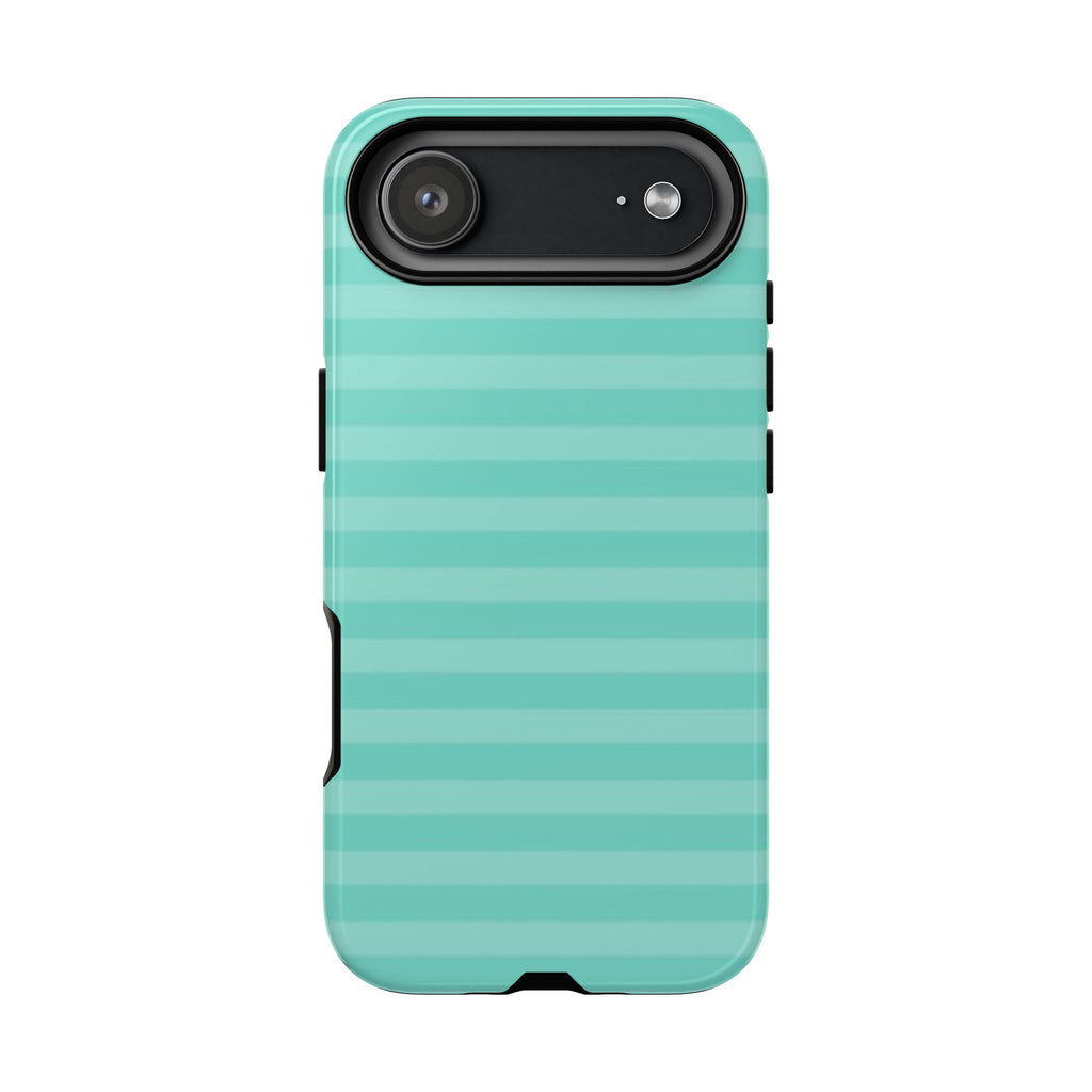 Aqua Mint Striped Phone Case