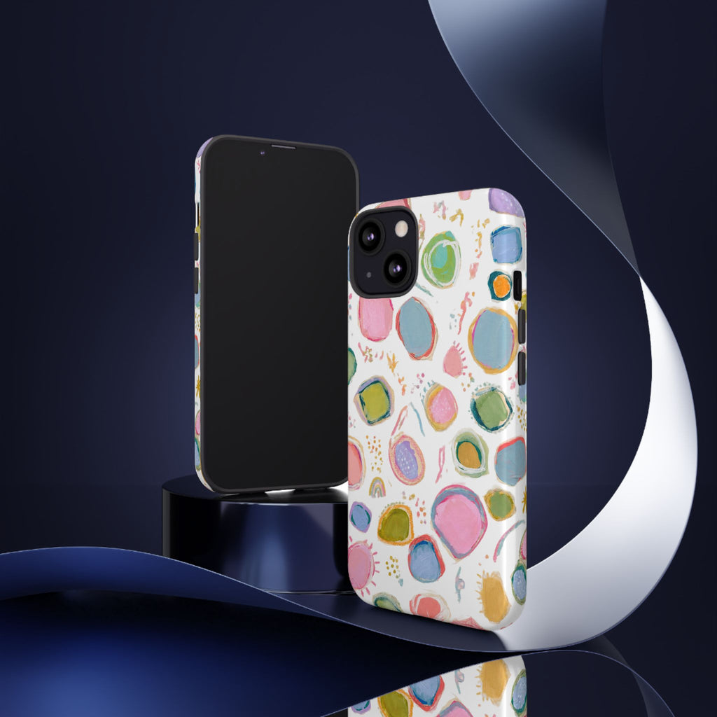 Colorful Abstract Shapes Tough Phone Case